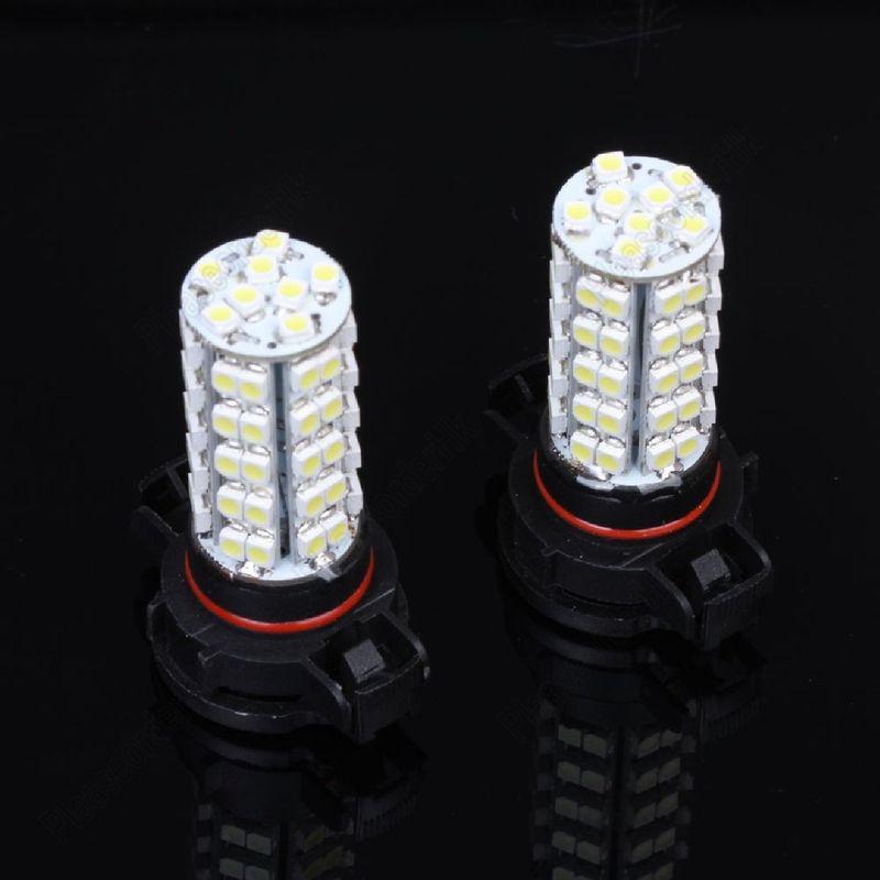 2pcs 12v h16 68led vehicle fog light 3528smd pure white car front lamp long life