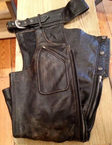 Harley davidson women&#039;s leather chaps size m - new