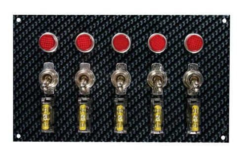 Moroso dash mount switch panel 6-3/4 x 4 in carbon fiber look p/n 74148