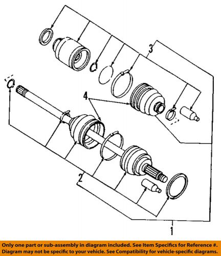 Subaru oem 1997 legacy-front outer cv joint 28091ac070