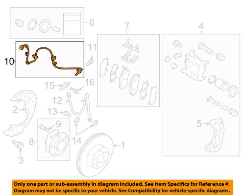 Subaru oem 13-15 brz anti-lock brakes-front speed sensor 27540ca010