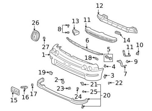 Genuine 1996-2002 acura license frame nut 90305-sh3-000