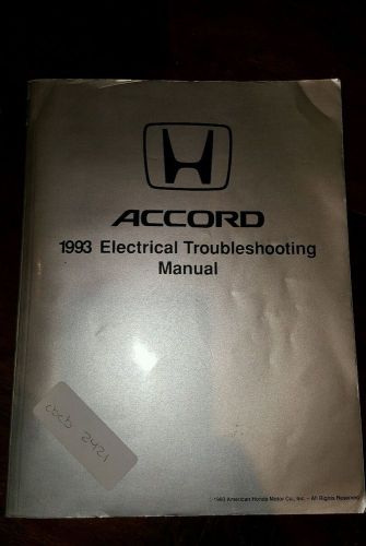 1993 honda accord electrical troubleshooting  manual