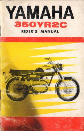 Vintage not sure of year yamaha motorcycle 350yr2c riders/owners manual (873)