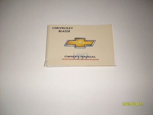 1997 chevrolet blazer owners manual owner&#039;s guide book original 1st edition