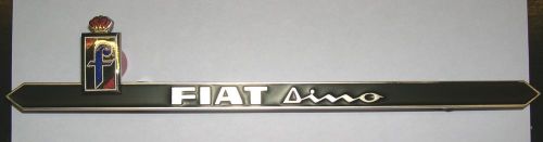 Fiat dino 2000 pinifarina side enamel - chromium badge 290 mm.