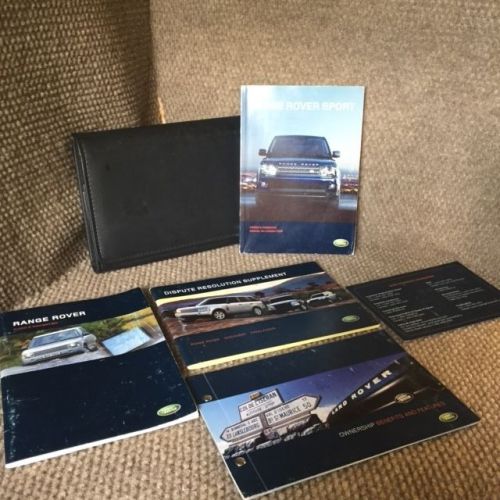 2010 land rover range rover sport owners manual set with warranty books + case