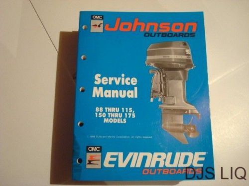 1990 oem johnson evinrude outboard 88-175 hp service manual dg189