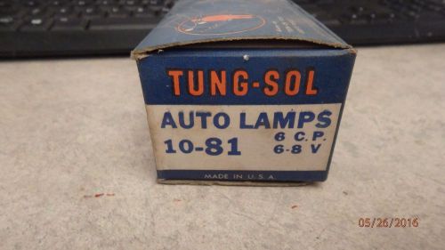 Nos tung-sol auto lamps 6v-8v  6 c.p.  lamp bulbs 81, in a nice vintage  box