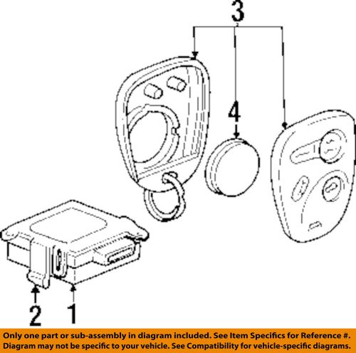 Pontiac gm oem 92-95 bonneville keyless entry-transmitter 25602667