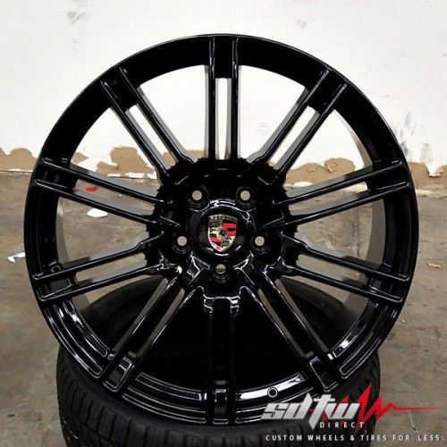 20&#034; porsche cayenne q7 touareg 2016 gts style gloss black wheels