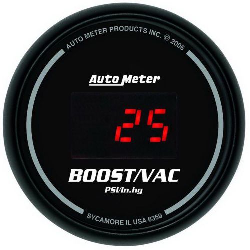 Auto meter 6359 sport-comp; digital boost/vacuum gauge