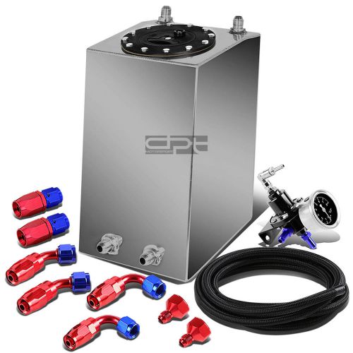 3 gallon lightweight aluminum reserved fuel tank+cap+line kit+pressure regulator