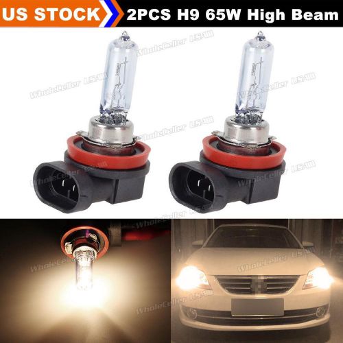 2x h9 high beam headlight 65w halogen bulb super white 8000k for lexus 2011-2015