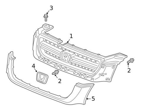 Genuine 2003-2015 honda grille screw 90120-s0k-a00