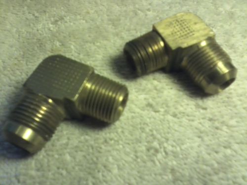 Edelmann 149860 1/2&#034; brass 90 degree male elbows quantity of 2 - 1/2 inch tube