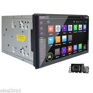 In dash 7&#034; 2din android 4.4 os car dvd player gps radio 3g wifi ipod bt + camera