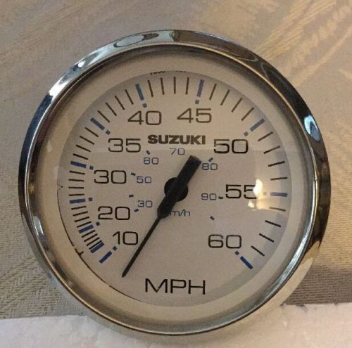 Suzuki outboard speedometer 60 mph gauge white face 99105-80102