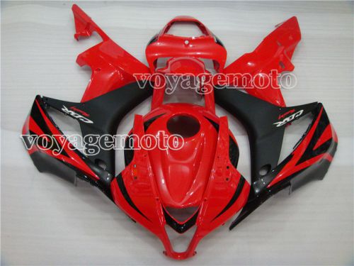 Red w/ black abs fairing injection for 2007-2008 honda cbr 600 rr 600rr f5 c#05