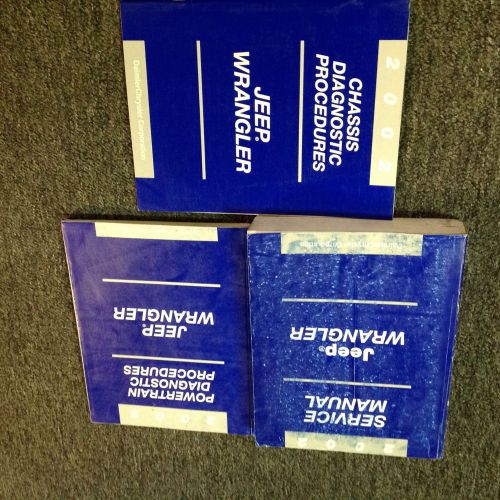 2002 jeep wrangler service shop repair manual set w chassis + powertrain diagnos