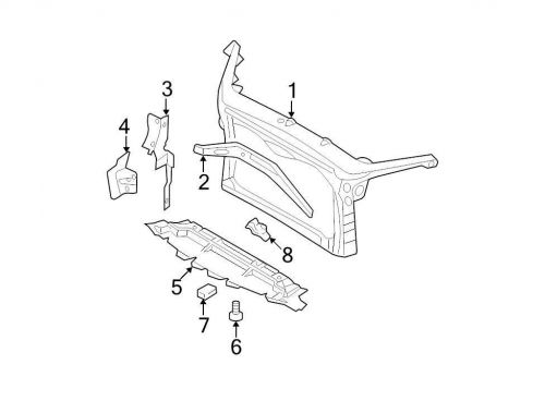 Ford oem radiator support air deflector 6e5z8311a image 4