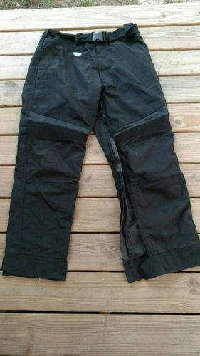 Mens marsee motorcycle nylon riding pants black zip up leg sz 40