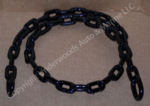 Black anchor chain 1/4&#039;&#039; x 4&#039; vinyl coated greenfield boat anchoring made in usa