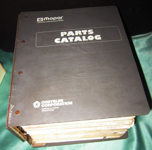 1987 mopar dodge passenger car parts book manual catalog