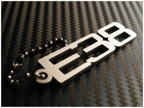 Bmw e38 stainless steel keychain ring fob tag key
