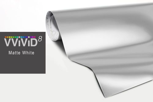 50ft x 60&#034; white matte vinyl car wrap diy sheet roll film satin sticker vvivid