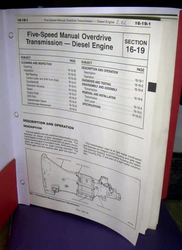 1983 1984 ford ranger bronco ii factory 2.2l diesel 5 speed transmission manual