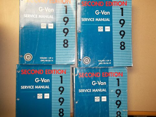 1998 chevrolet gmc g-van 2nd edition 4 vol. factory service manual set