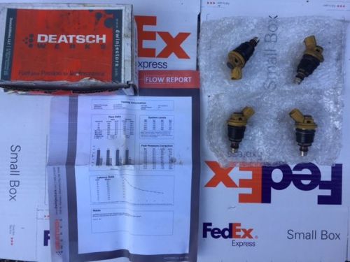 Deatschwerks fuel injectors, side feed, 850cc subaru and walbro 255lpm fuel pump