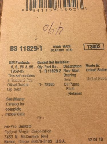 Felpro bs 11829-1 rear main seal