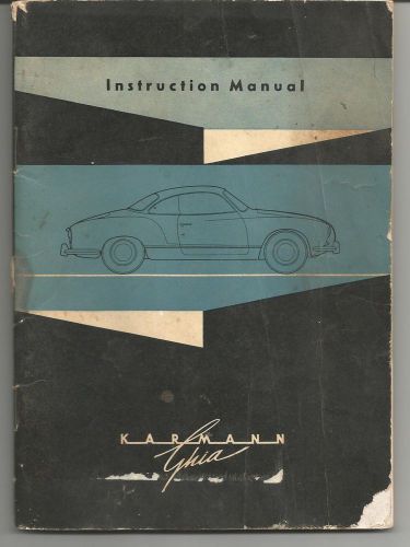 January 1963 - karmann ghia - instruction manual - vw - volkswagen - original