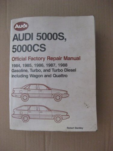 Audi 5000s, 5000cs oe official factory repair manual 1984-88