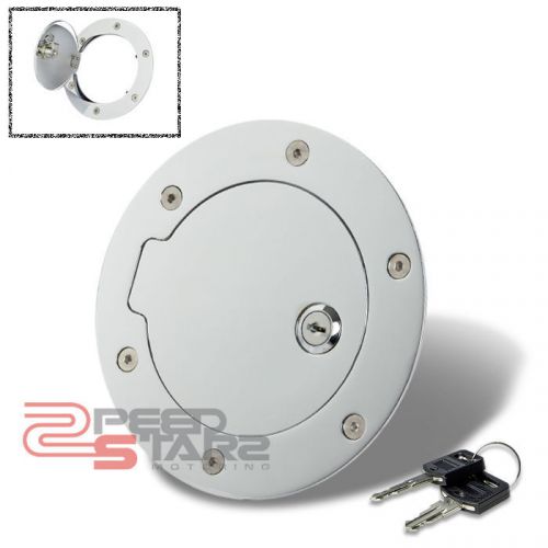 Silver light gas fuel tank door cover+lock+key 02-09 dodge ram 1500/2500/3500