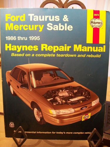 Haynes for taurus: mercury sable car manual 86-95