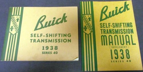 Original 1938 buick service shop manual set self-shifting transmission series 40