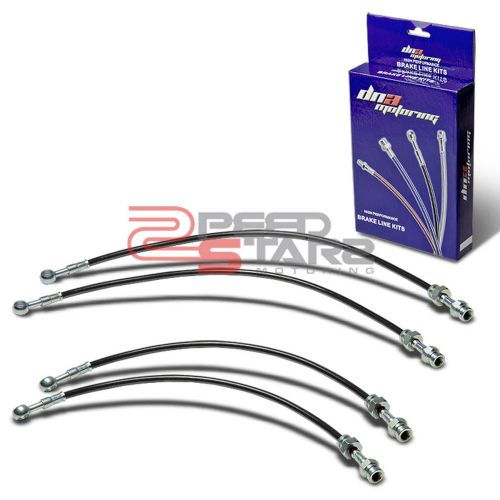 Mazda 626 black pvc coat stainless steel hose brake lines/cable front+rear disc