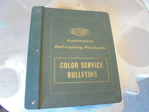 Dupont automotive refinishing products color service bulletins binder