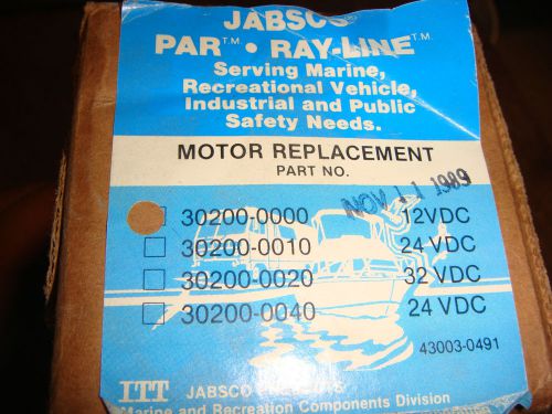 Jabsco 12v replacement pump motor 30200 0000 12vdc nos