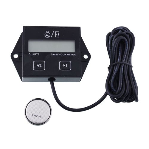 New car waterproof hour meter tachometer engine 12v motorcycle atv boat