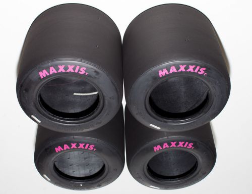 Set of (4) used maxxis ht3 racing go kart tires