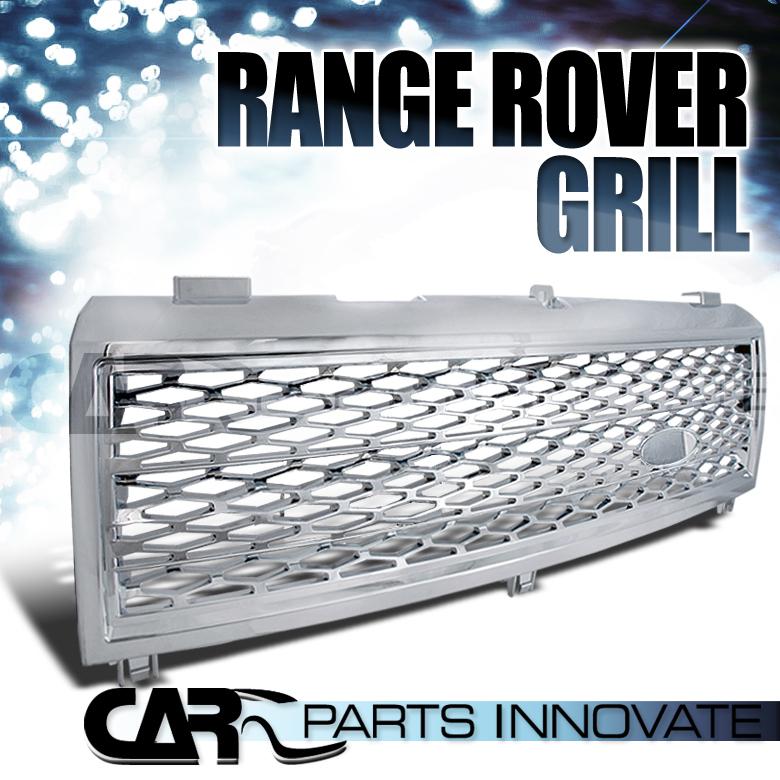 03-05 range rover abs mesh chrome front hood bumper grill grille