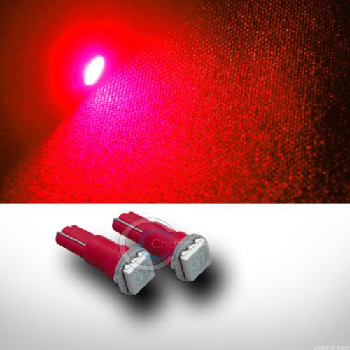 2pc red t5 wedge 1 5050 smd led car dashboard light bulbs pair 85 86 286 2721