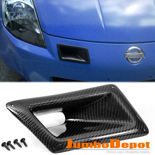 Real carbon fiber air vent side hole intake duct for 03 04 05 06 2007 350z z33