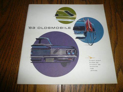 1963 oldsmobile starfire jetfire f-85 super dynamic 88 98 large sales brochure