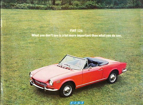 1970 fiat 124  14-page original sales brochure - spider sport coupe