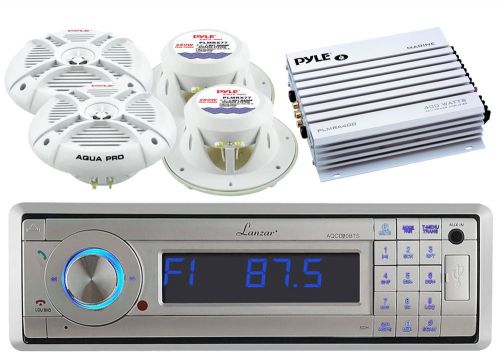 400w marine amplifier,lanzar bluetooth usb aux marine radio,7.7&#034; marine speakers